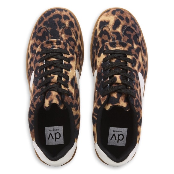 DV by Dolce Vita Leopard Print Sneakers with White and Tan Accents - Picture 4 of 7